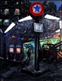 GAS STATION WITH MOTHS