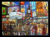 Times Square With Hot Dog Stand